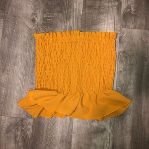 Yellow crop top